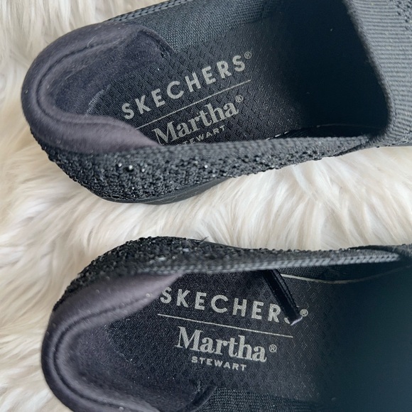 Skechers Black Flats with Sparkly Texture - Picture 10 of 16